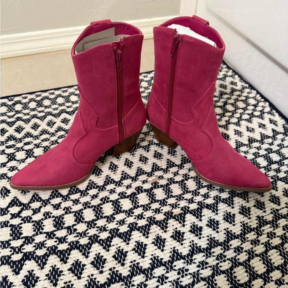 Matisse Fuchsia Heeled Boots - Picture 2 of 5